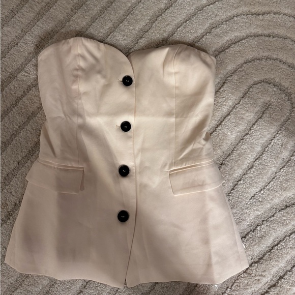 NWT Sweetheart Button Up Tube Top COMMENSE - Picture 5 of 11